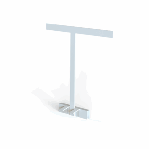 Bakery Rack Sign Holder, white steel fixture