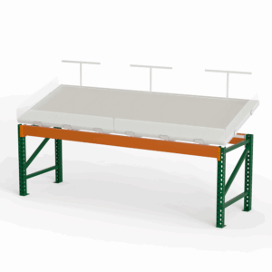 Bakery Table Frame with table, white steel fixture